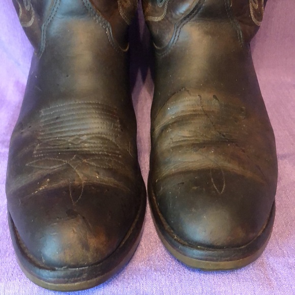 Used Men’s Double H Gel Ice Work Cowboy Boots Size 10.5D DH1552 Brown - Picture 4 of 13